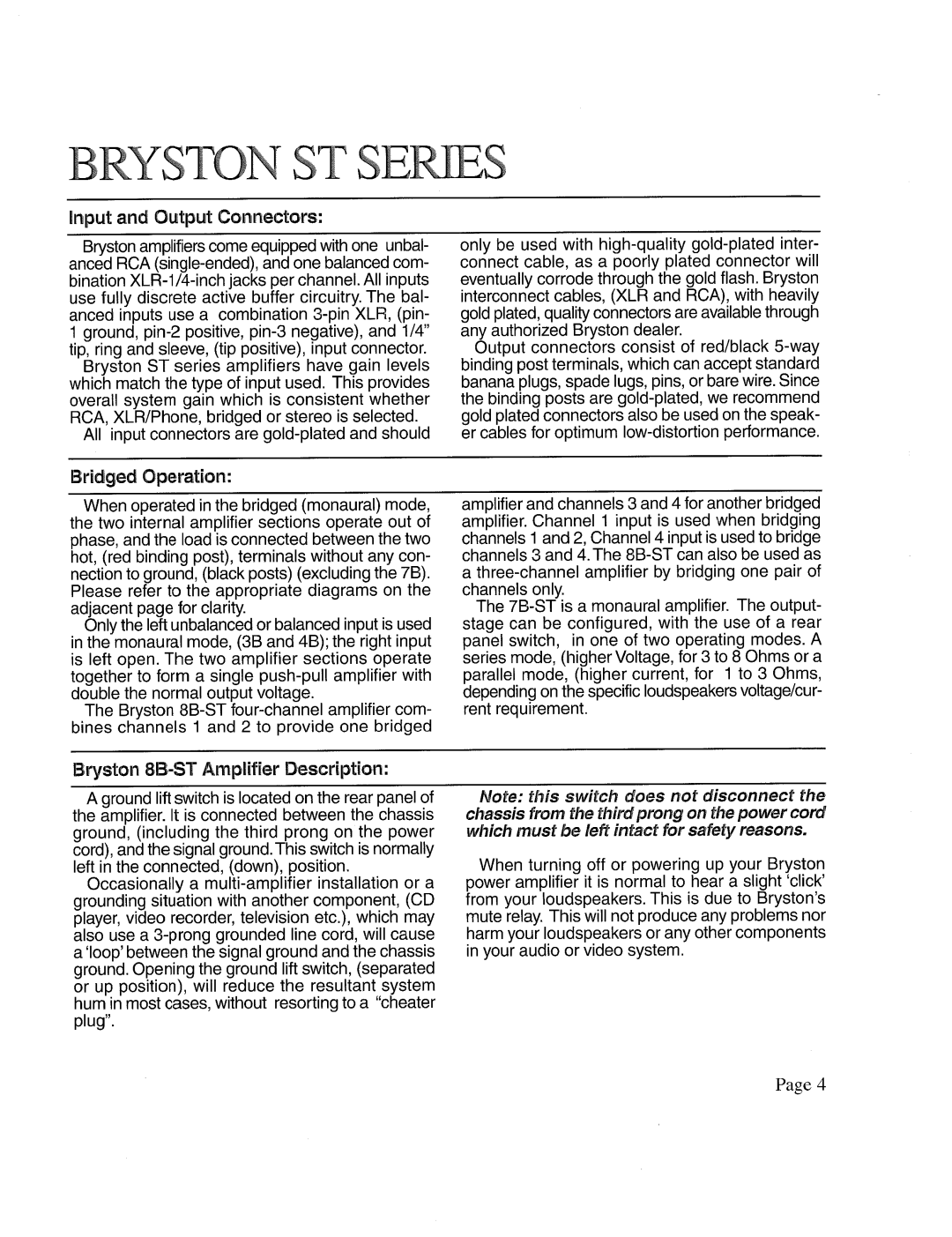 Bryston 8B manual 