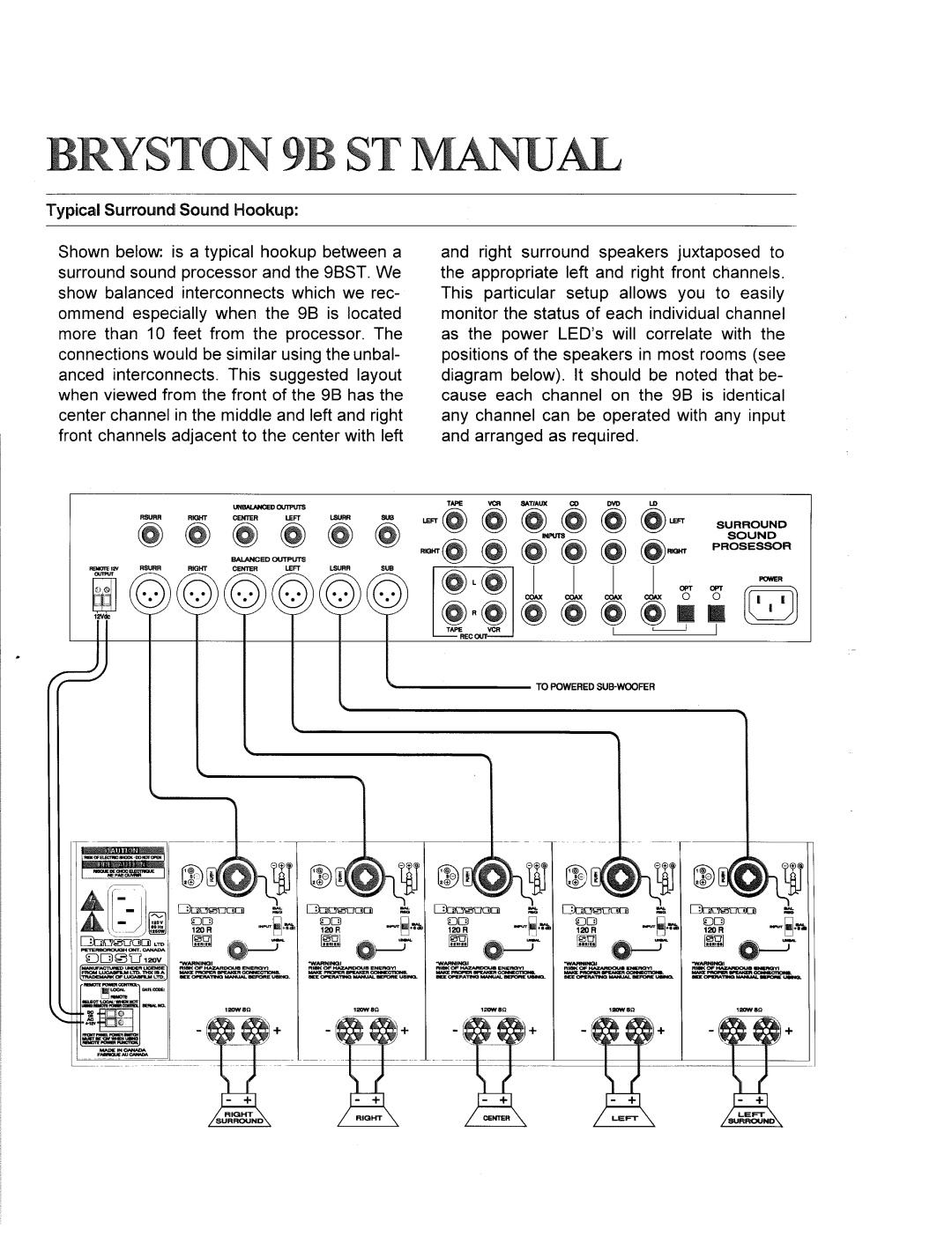 Bryston 9B ST manual 