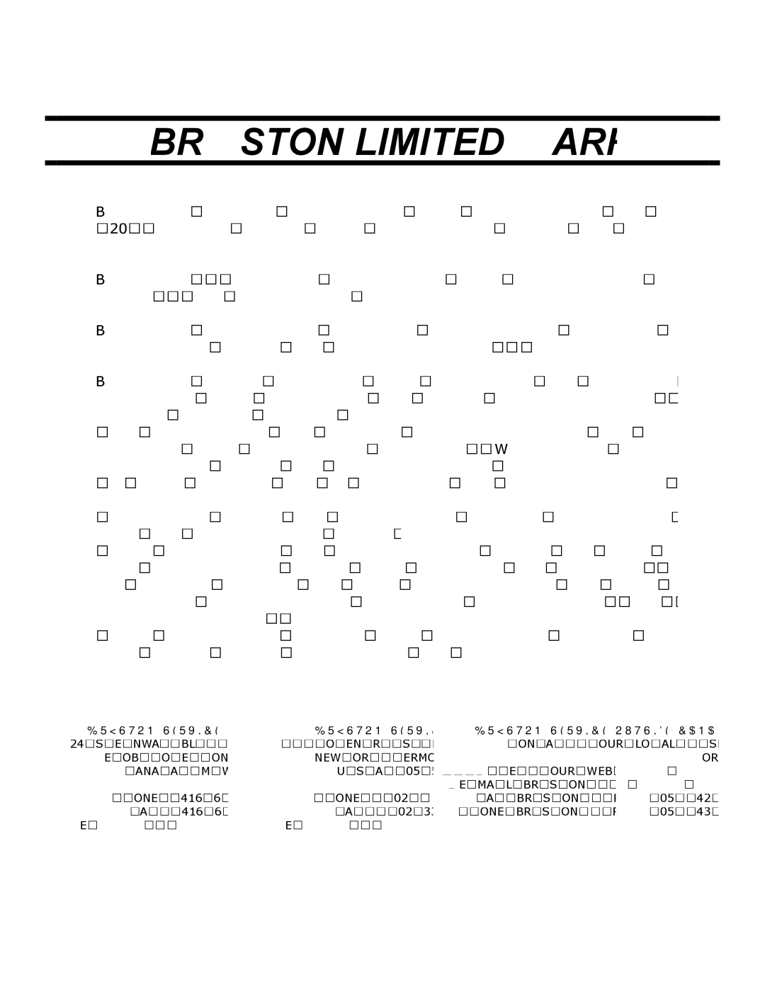 Bryston B60RDA, B60RP owner manual Bryston Limited Warranty 