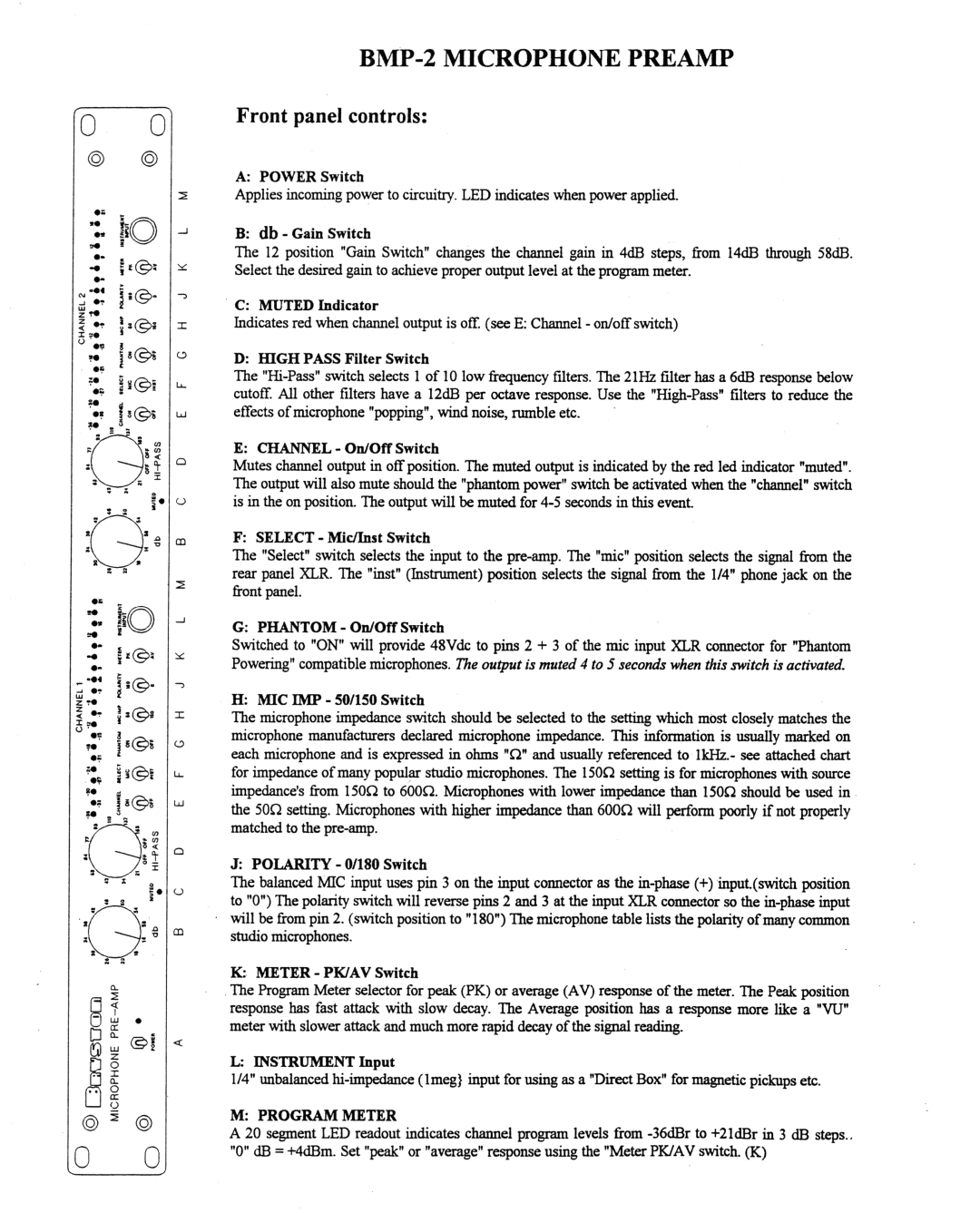 Bryston BMP2 owner manual 