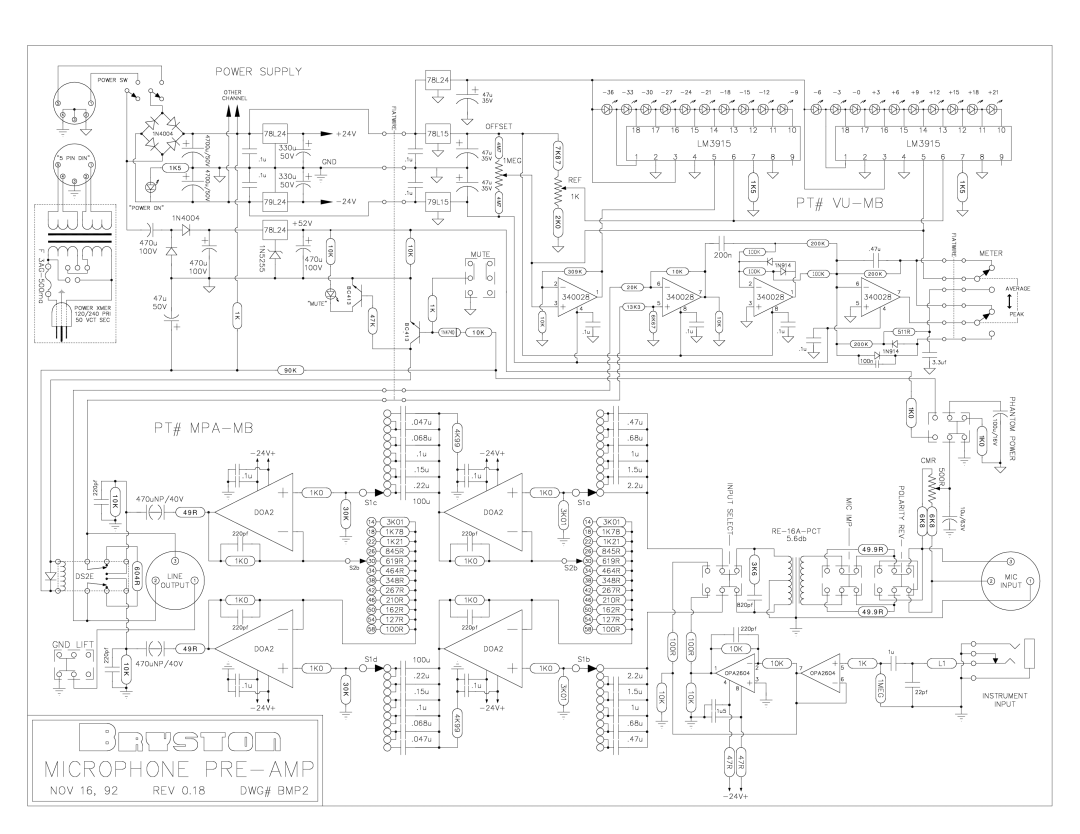 Bryston BMP2 owner manual 1K5 