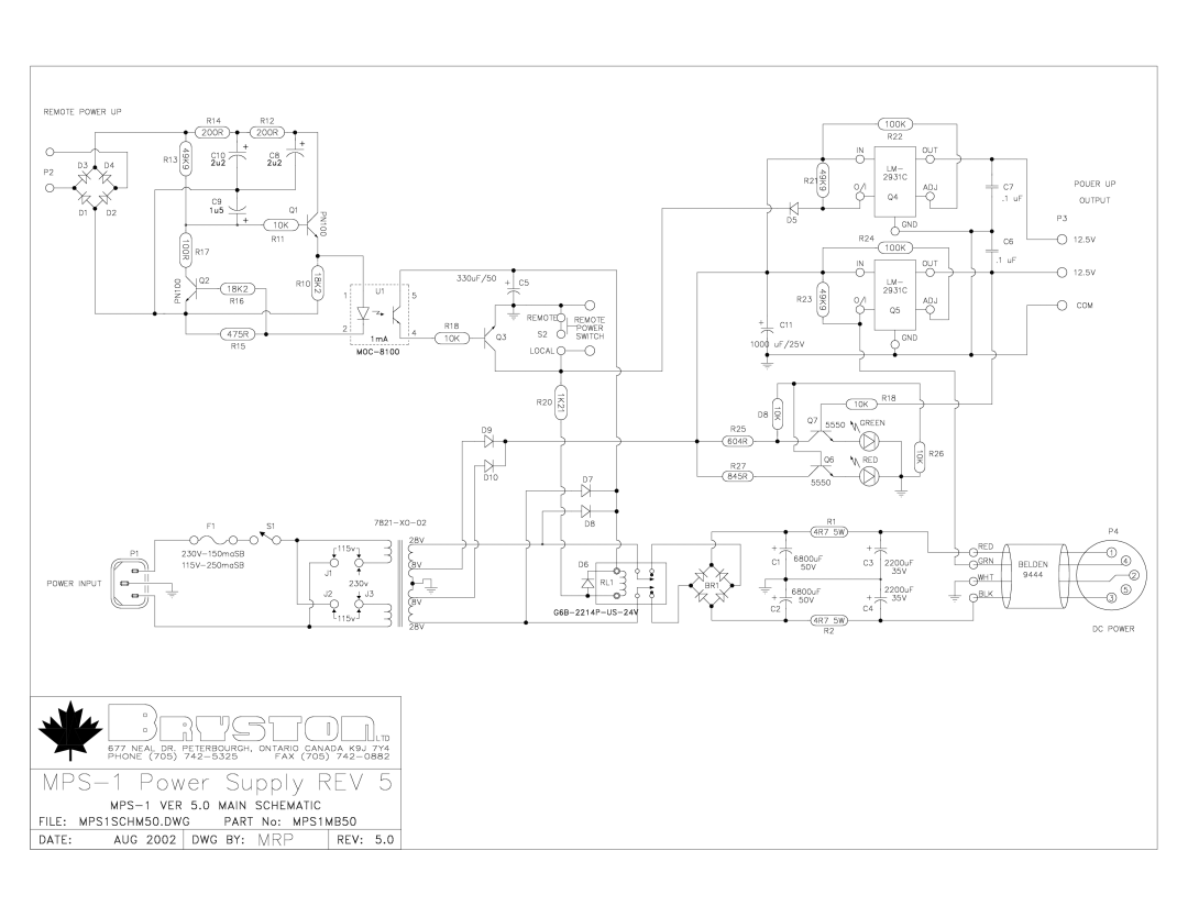 Bryston BMP2 owner manual 