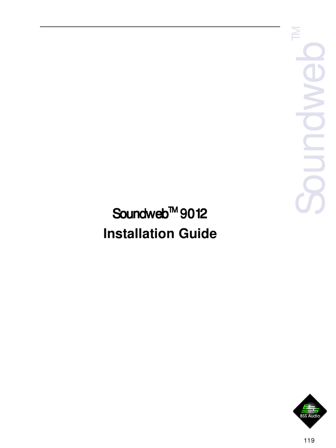 BSS Audio 9012 manual SoundwebTM 