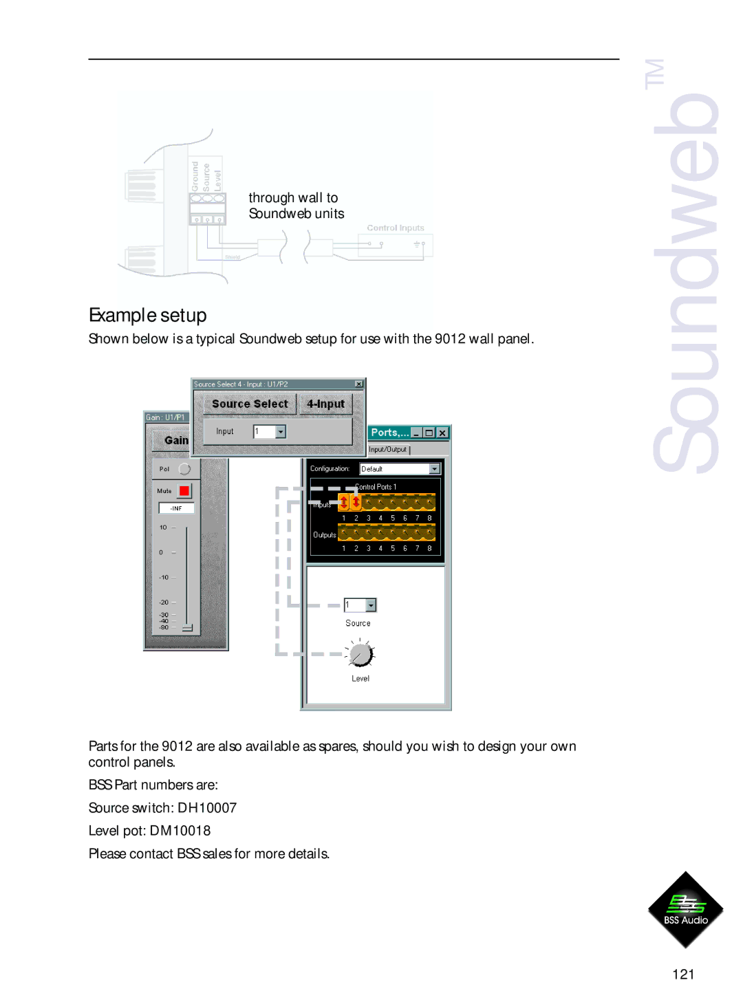 BSS Audio 9012 manual Example setup 