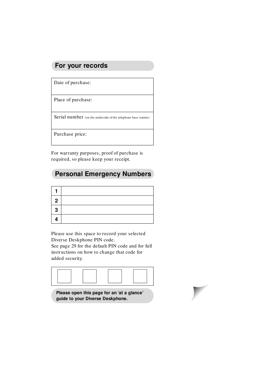 BT 2015, 1010, 2010, ISDN, 1015, 2-Line manual For your records 