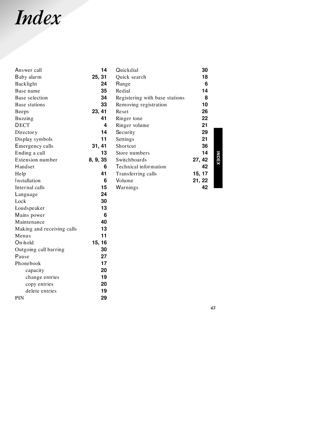 BT 2015, 1010, 2010, ISDN, 1015, 2-Line manual Dect, Pin 