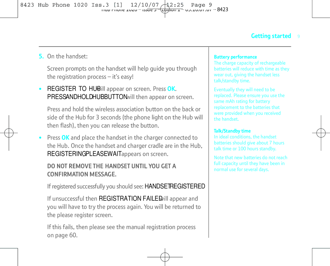 BT 1020 manual On the handset, Screen prompts on the handset will help guide you through, Registration process it’s easy 