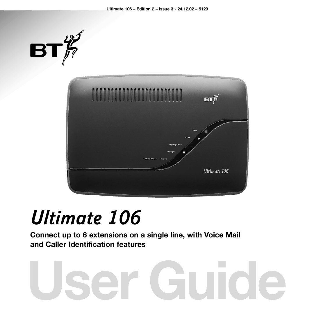 BT 106 manual User Guide, Ultimate 