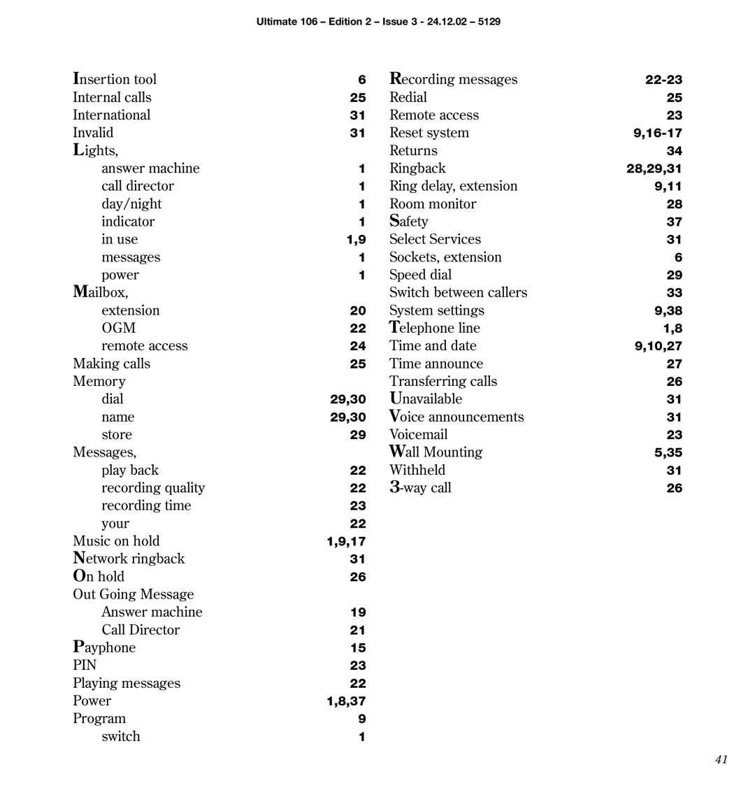 BT 106 manual Ogm 