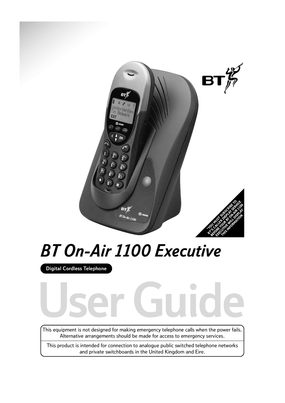 BT 1100 Executive manual User Guide 