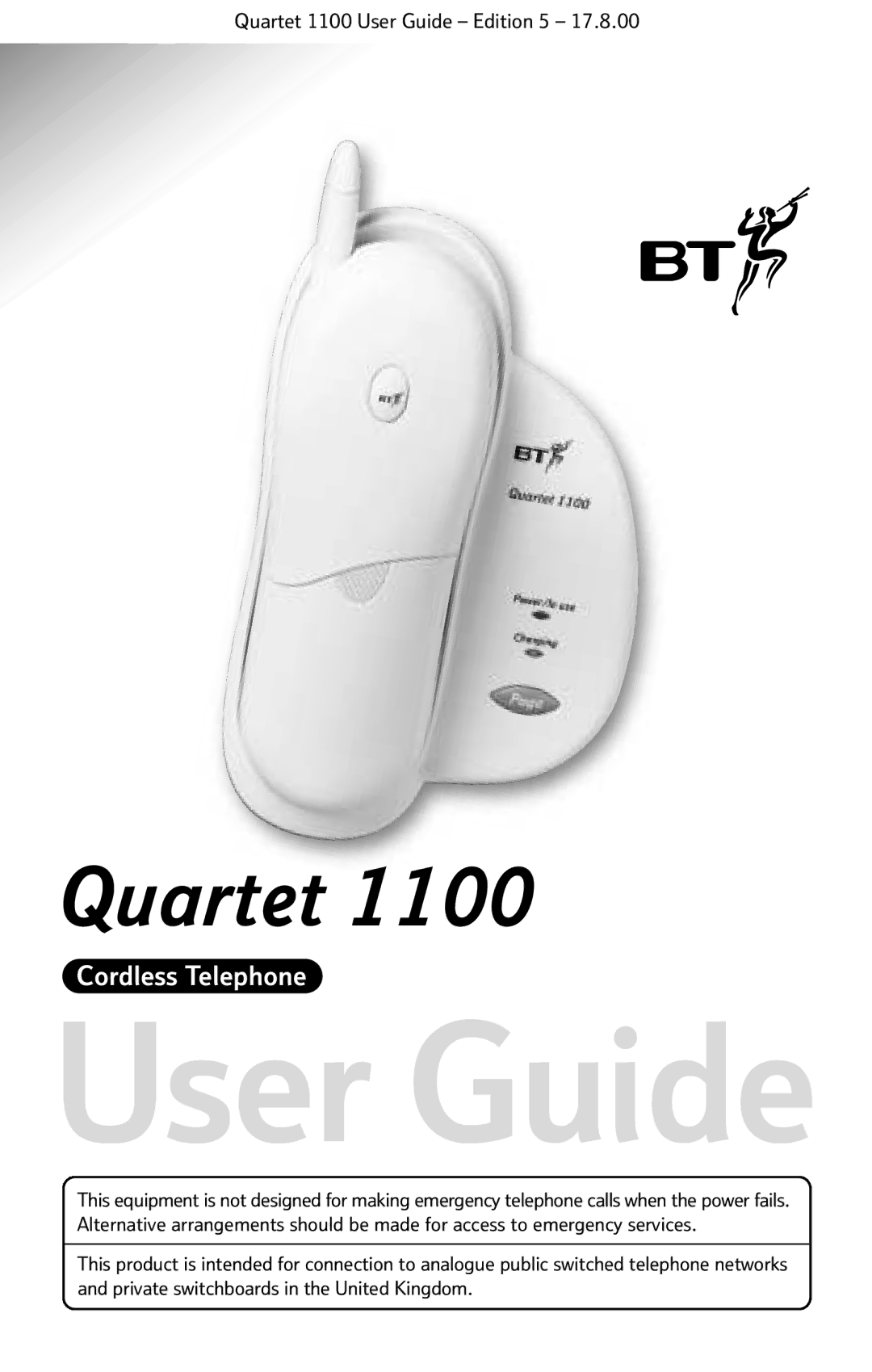 BT 1100 manual User Guide 