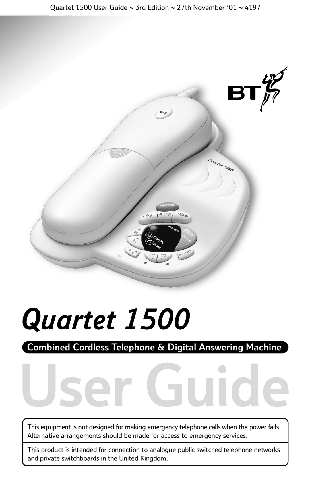 BT 1500 manual User Guide 