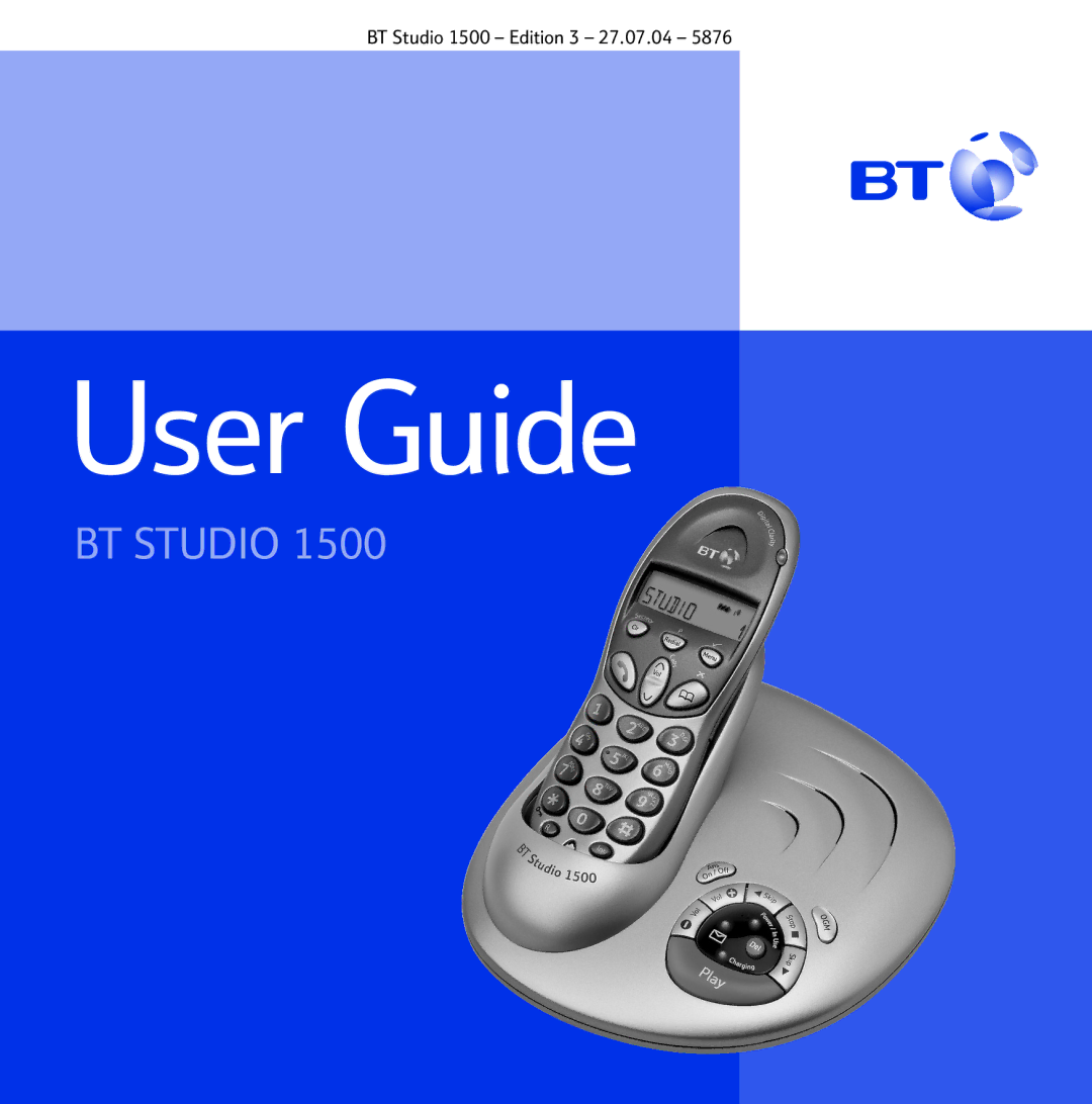 BT 1500 manual User Guide 