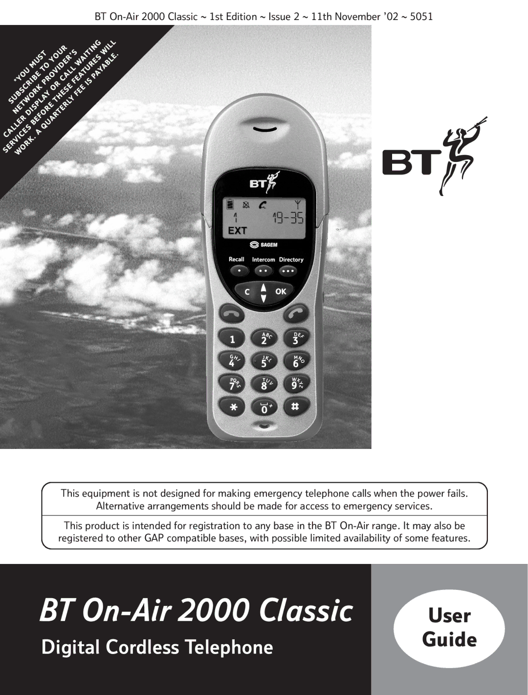 BT manual BT On-Air 2000 Classic User 