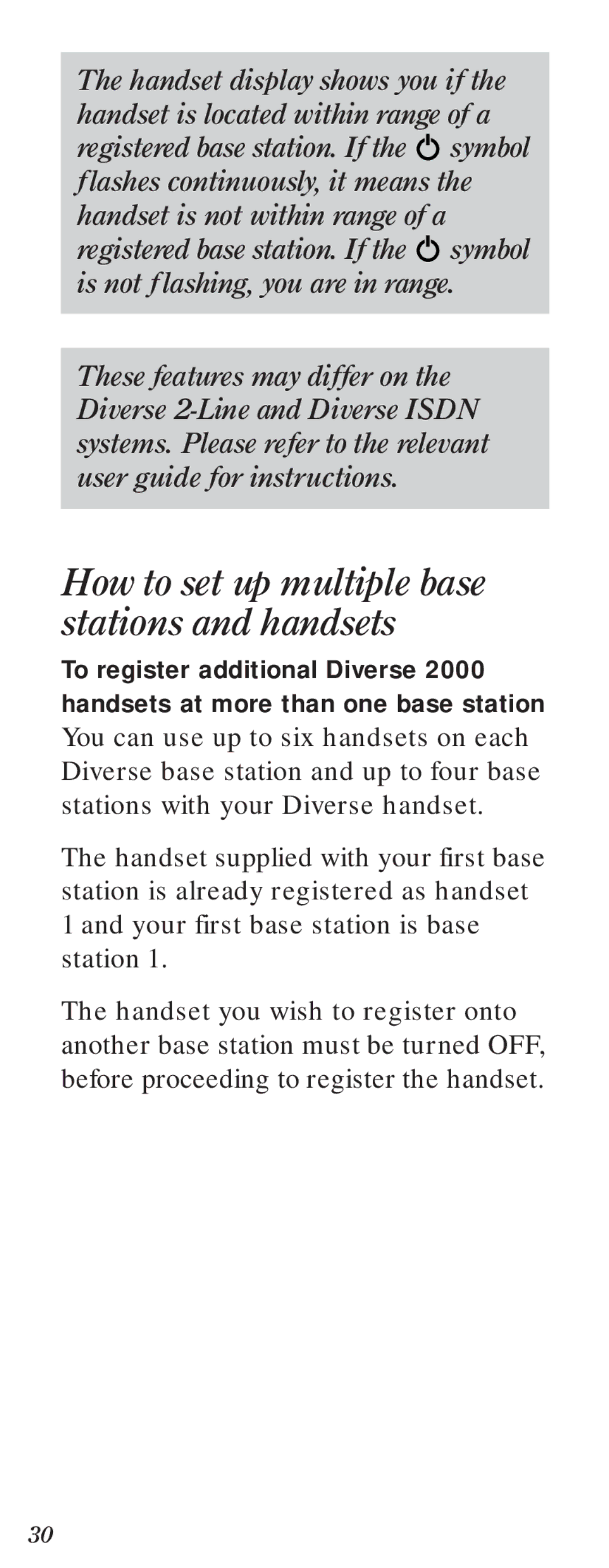 BT 2000 user manual How to set up multiple base stations and handsets 