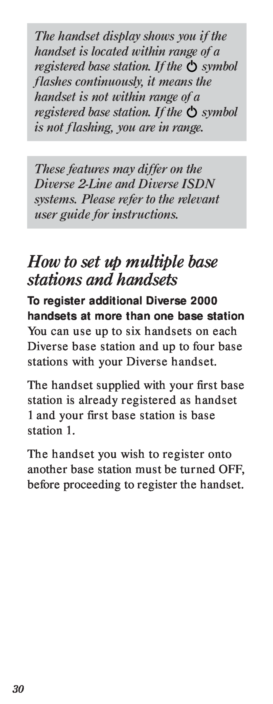 BT 2000 user manual How to set up multiple base stations and handsets 
