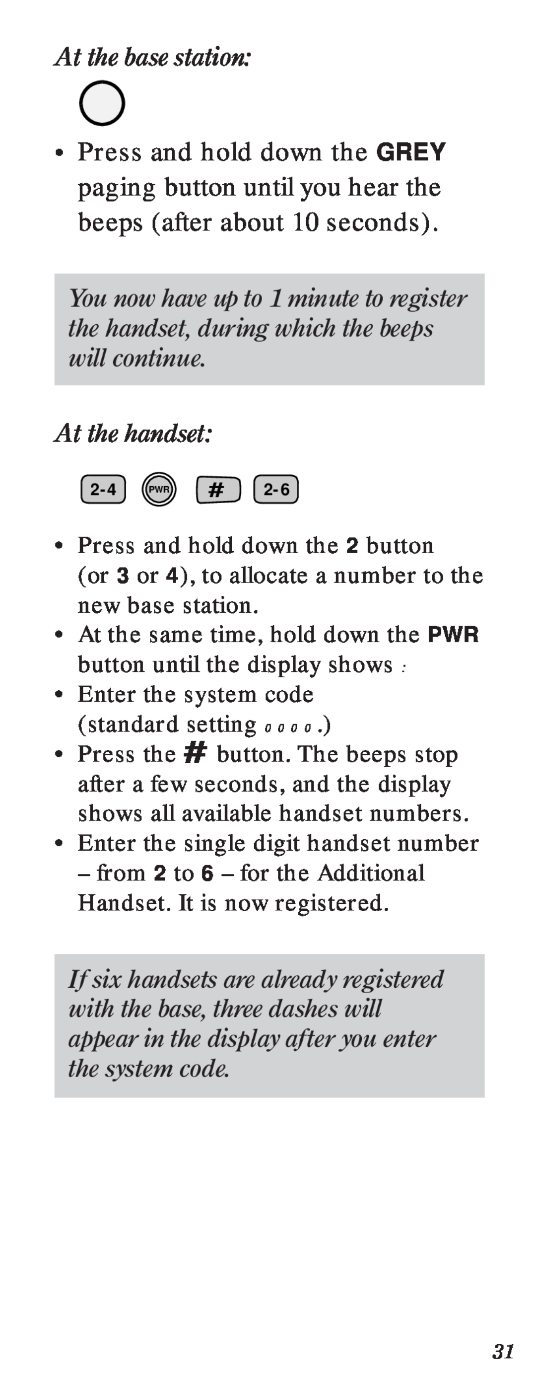 BT 2000 user manual Press and hold down the 2 button 