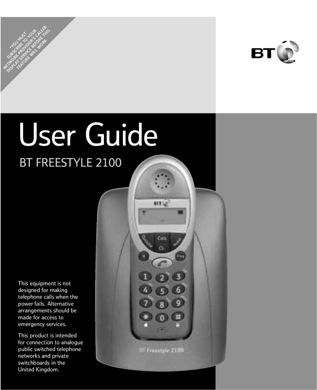 BT 2100 manual User Guide 