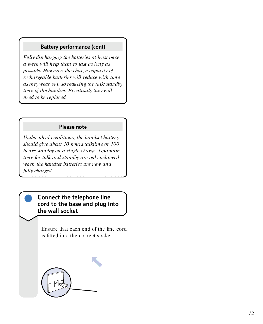 BT 2100 manual Battery performance 