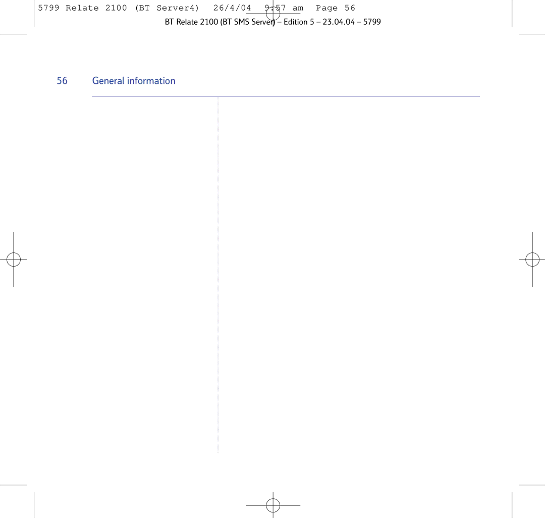 BT 2100 manual General information 