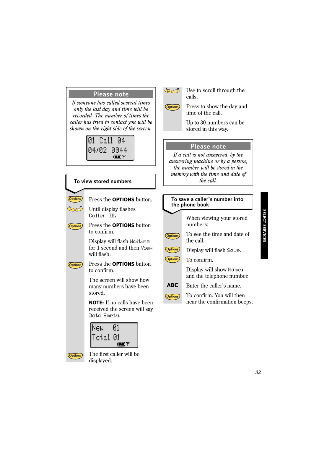 BT 2150 manual To view stored numbers, To save a callerÕs number into the phone book 