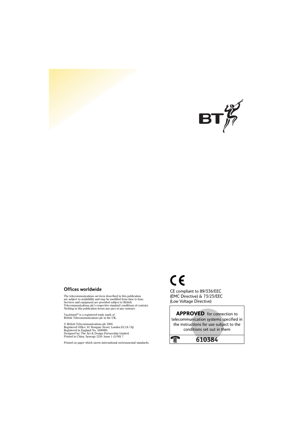 BT 2150 manual 610384 