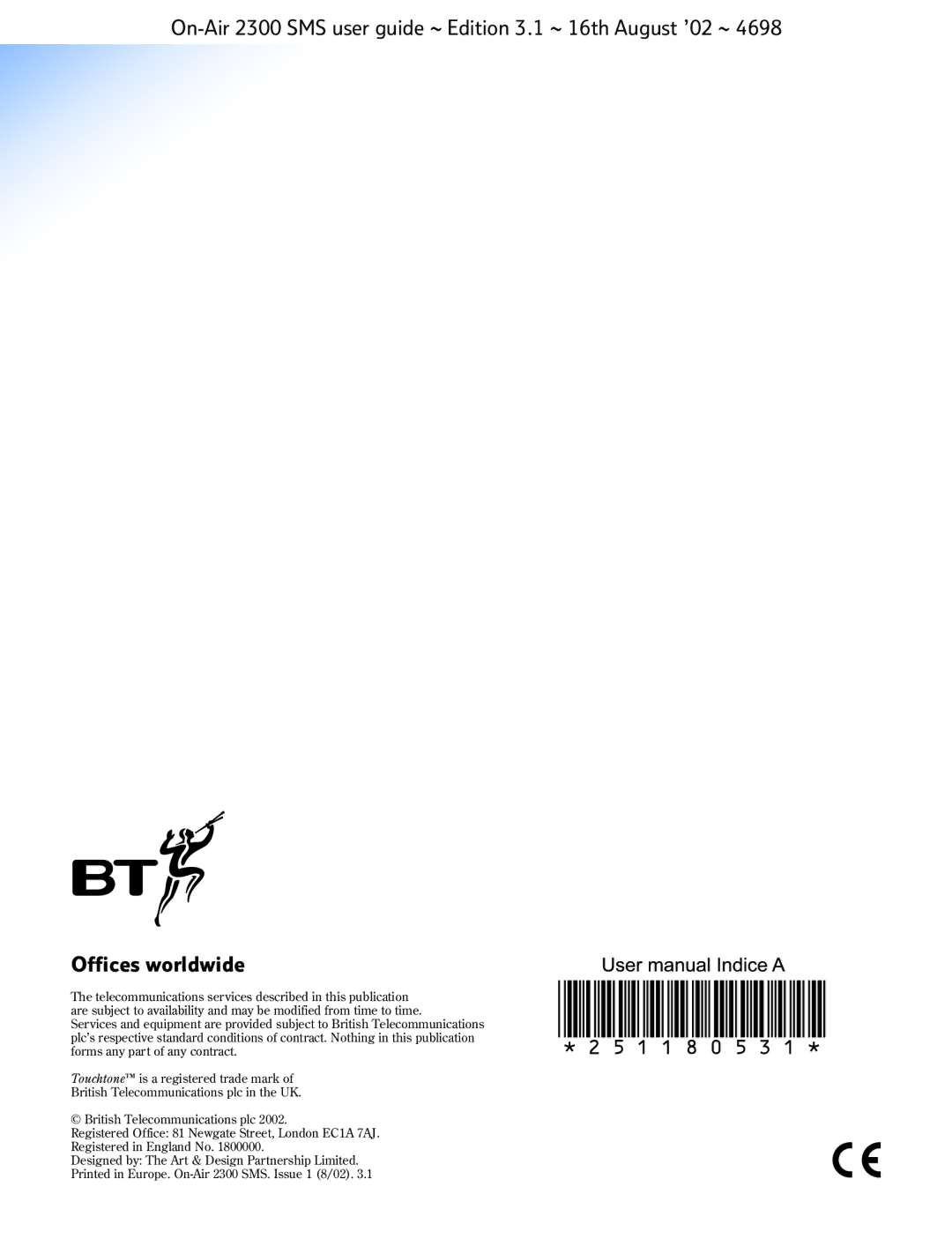 BT 2300 SMS manual 