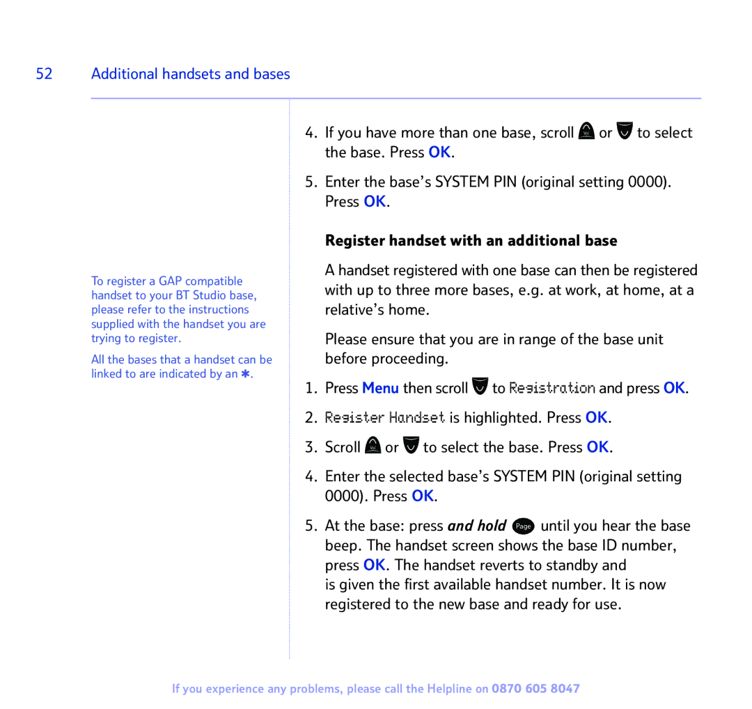 BT 2300 manual Additional handsets and bases 