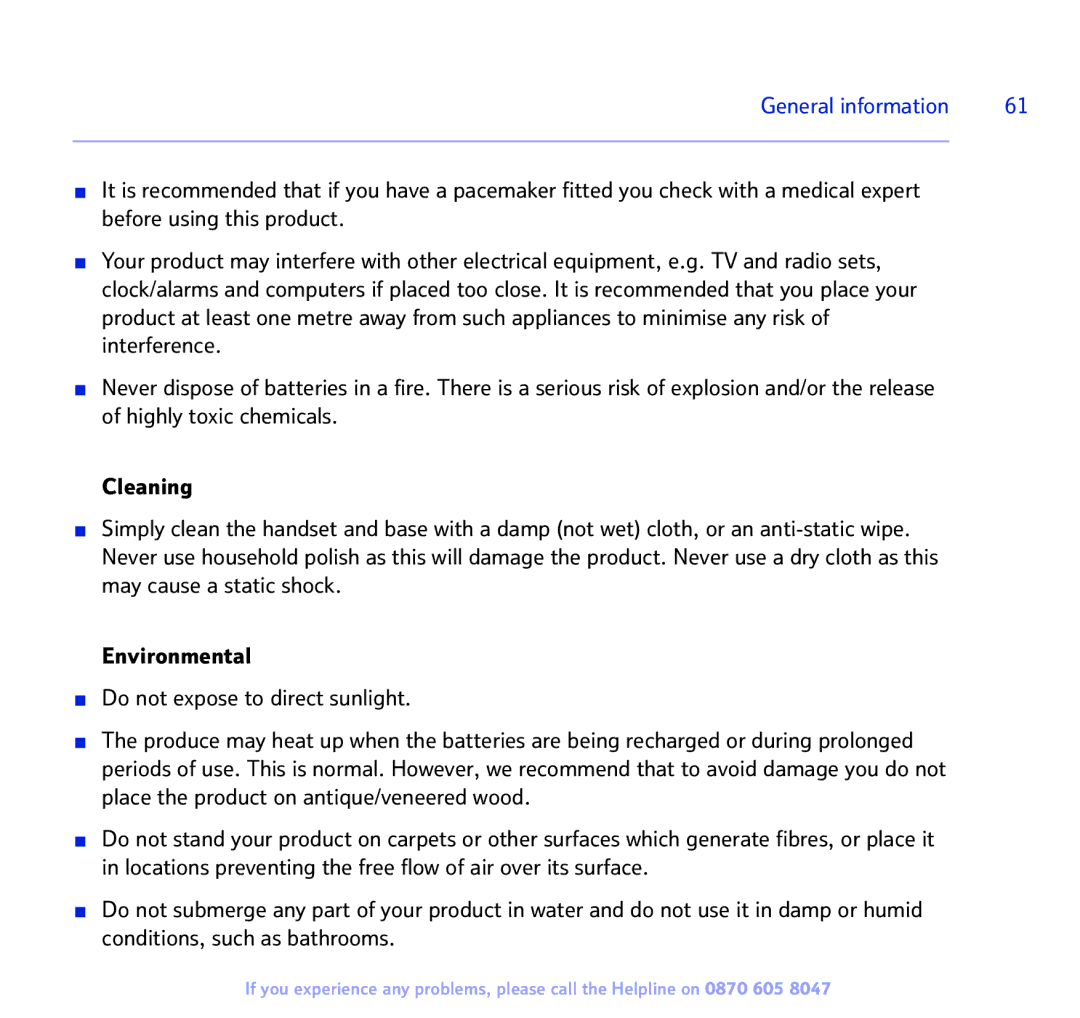 BT 2300 manual General information 