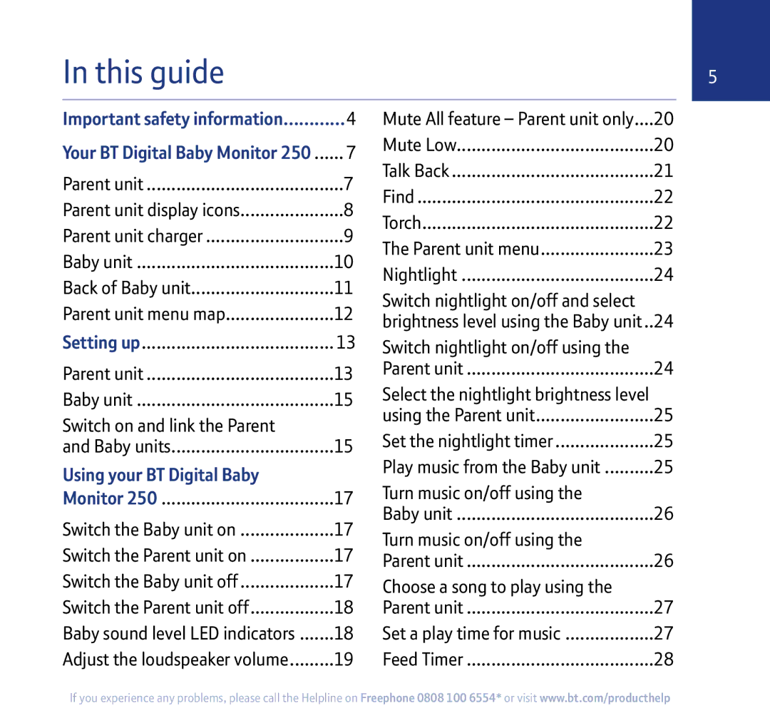 BT 250 manual This guide, Using your BT Digital Baby 