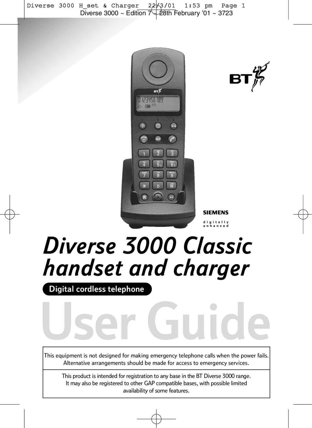 BT 3000 Classic manual User Guide 