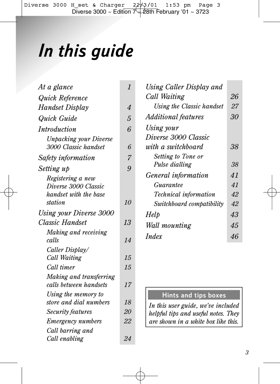 BT 3000 Classic manual This guide, Using your Diverse Classic Handset 