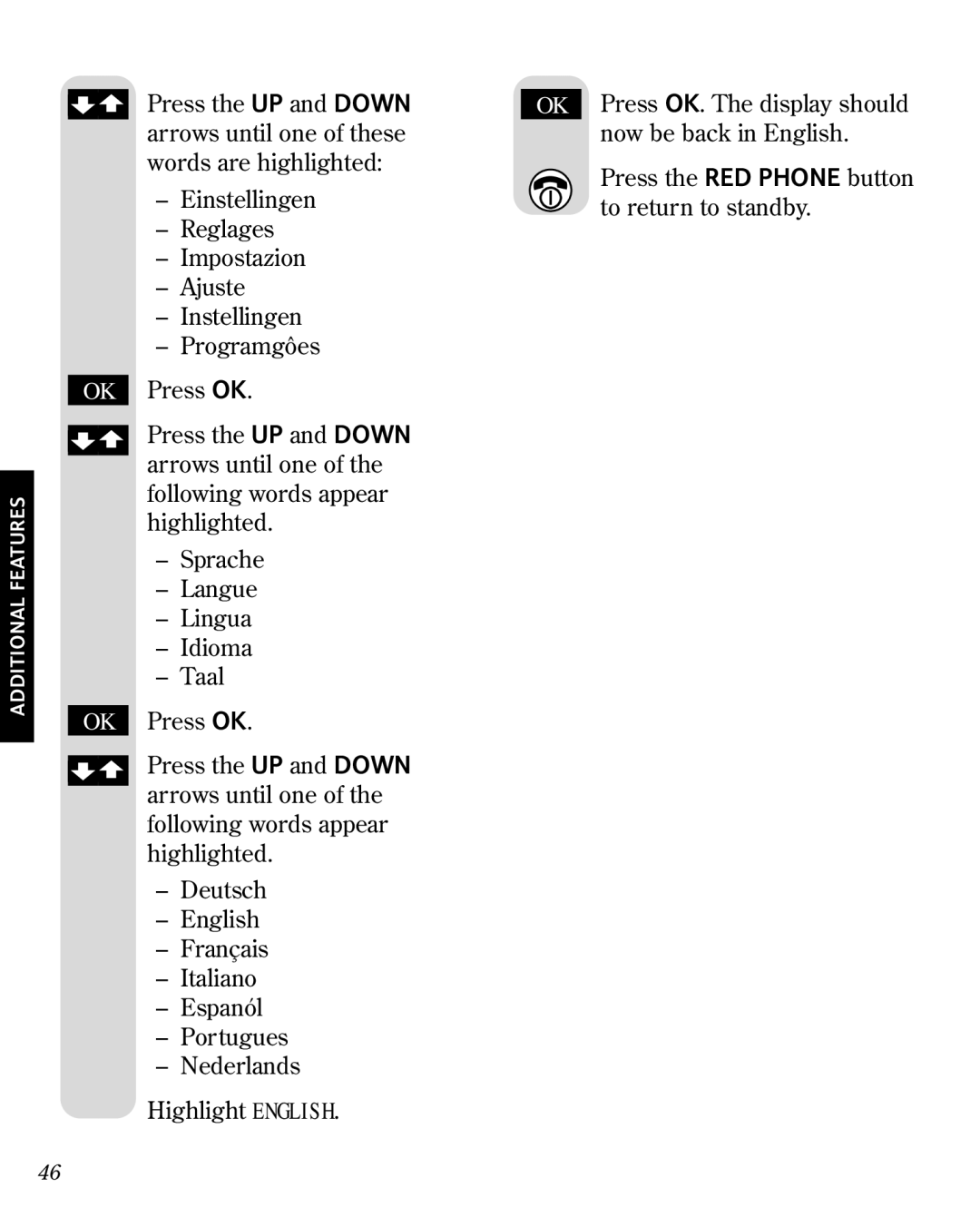 BT 3010 manual Additional Features 