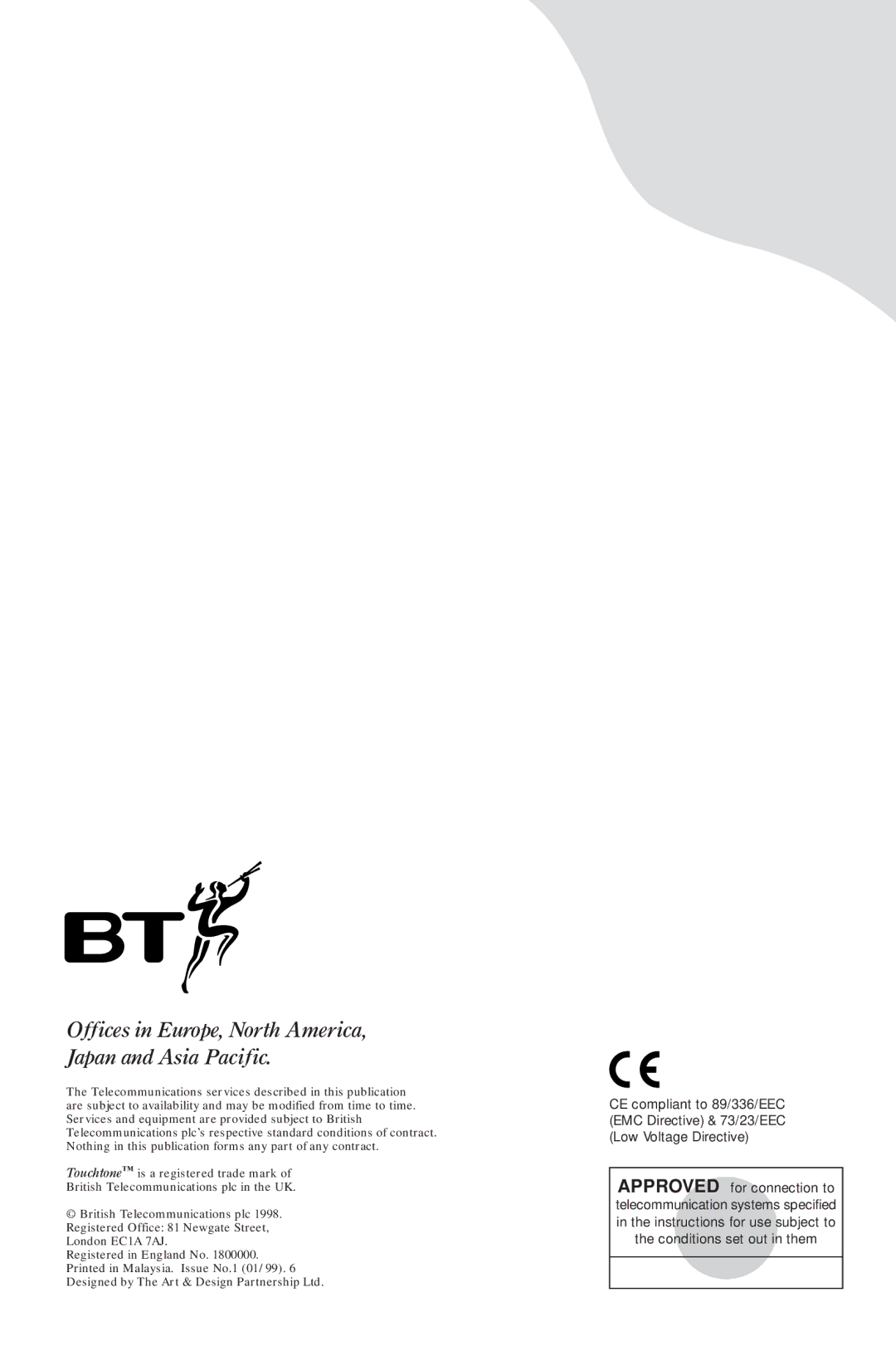 BT 320 manual Offices in Europe, North America, Japan and Asia Pacific 