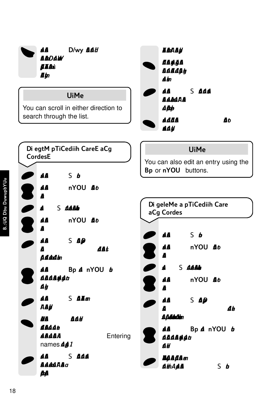 BT 3200 SMS manual To edit Phonebook names and numbers, Reach Ed. Phonebook, Reach Edit Entry, Reach Delete Entry 