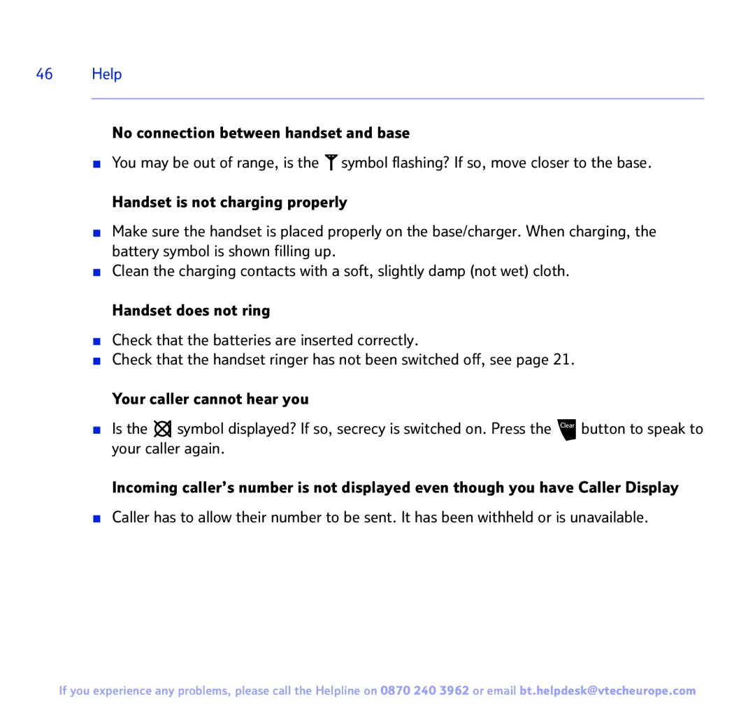 BT 3200 manual Help 