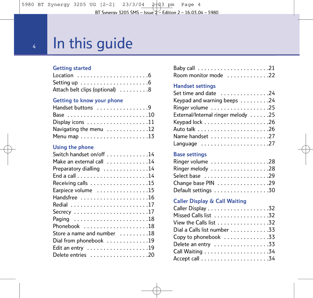 BT 3205 manual This guide, Getting started 