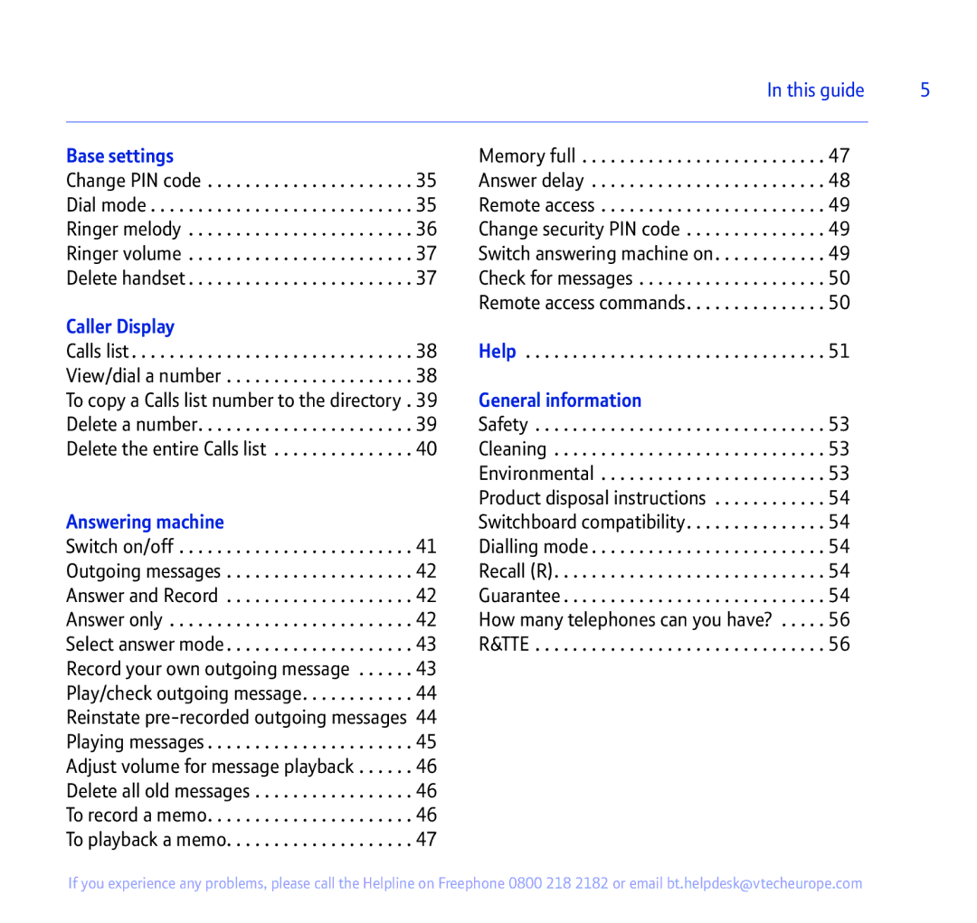 BT 335 manual Base settings, Caller Display, General information, Answering machine 