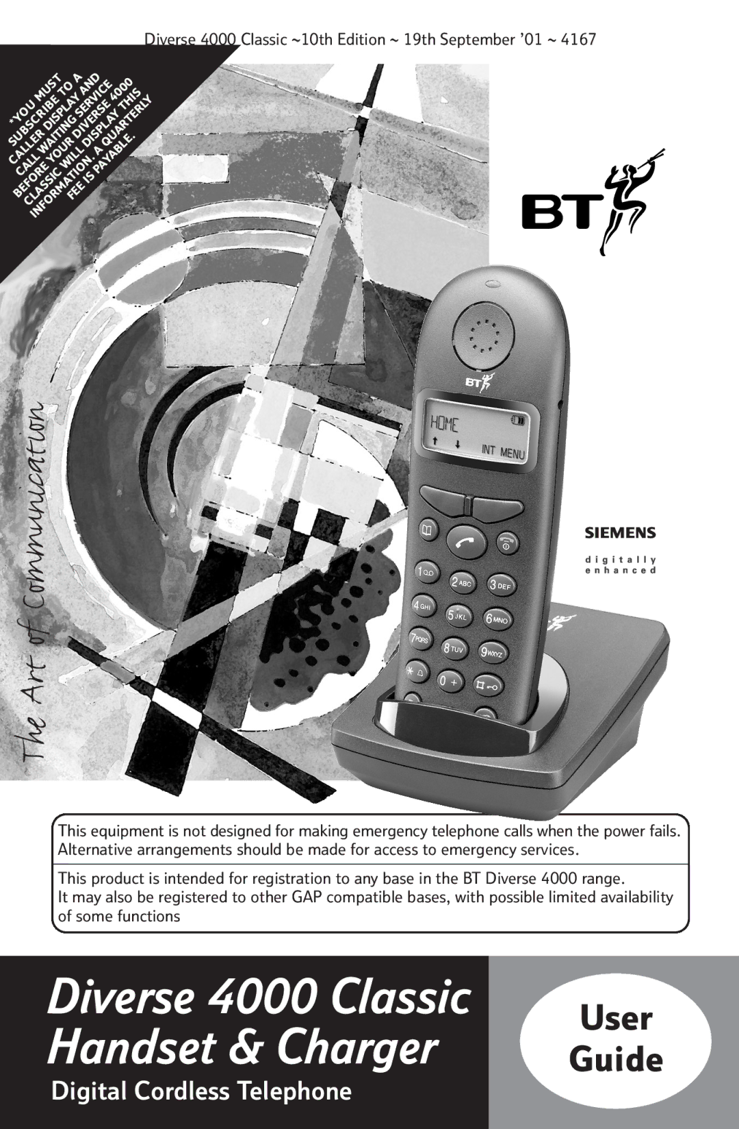 BT 4000 Classic manual User Guide 