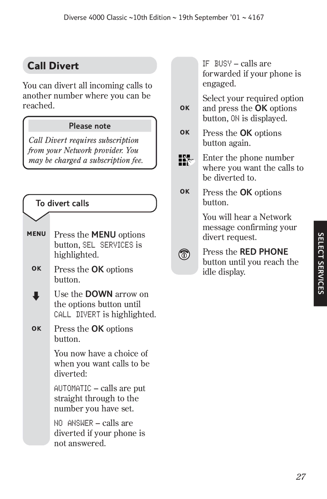 BT 4000 Classic manual Call Divert, To divert calls 