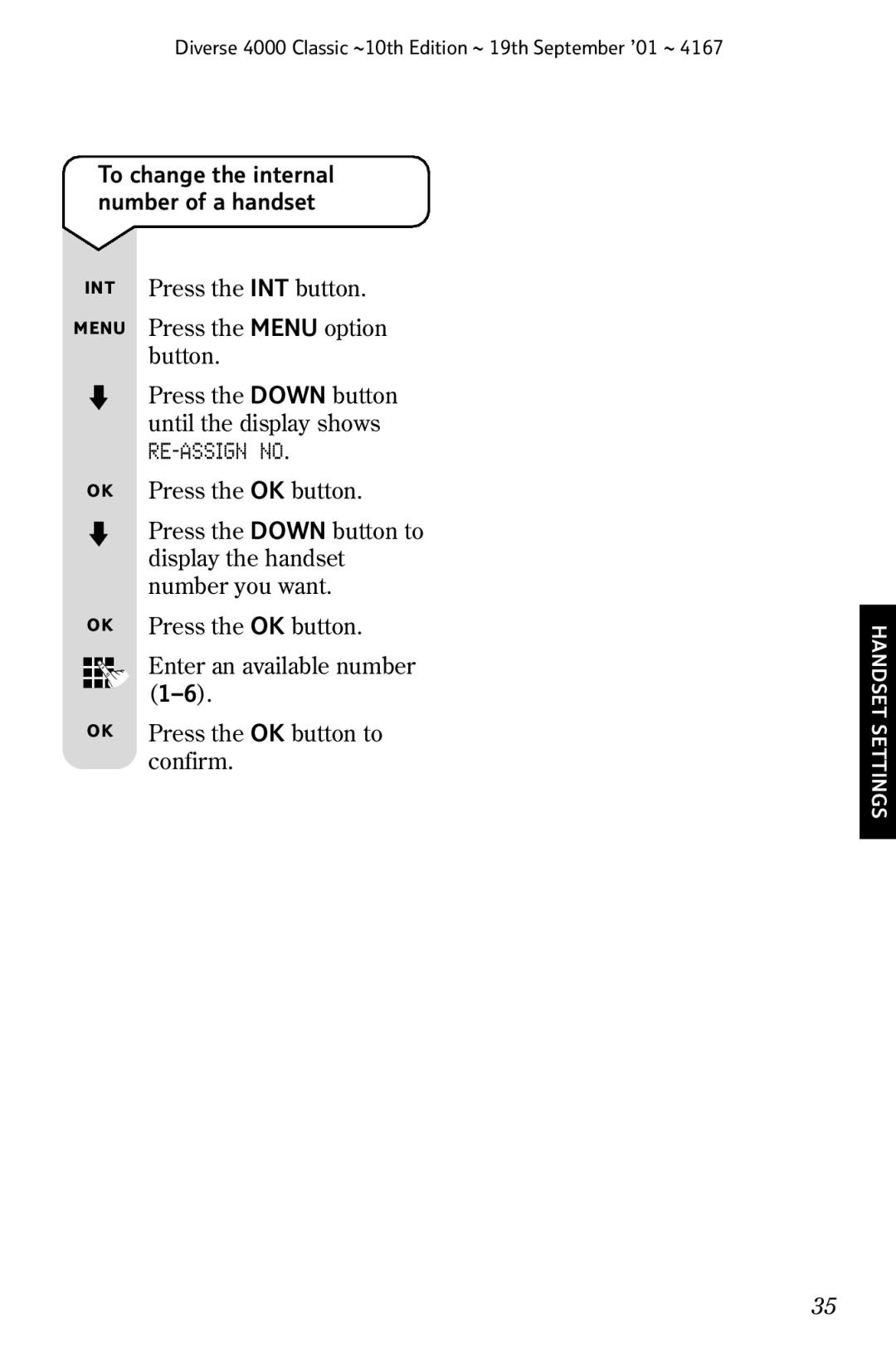 BT 4000 Classic manual RE-ASSIGN no 