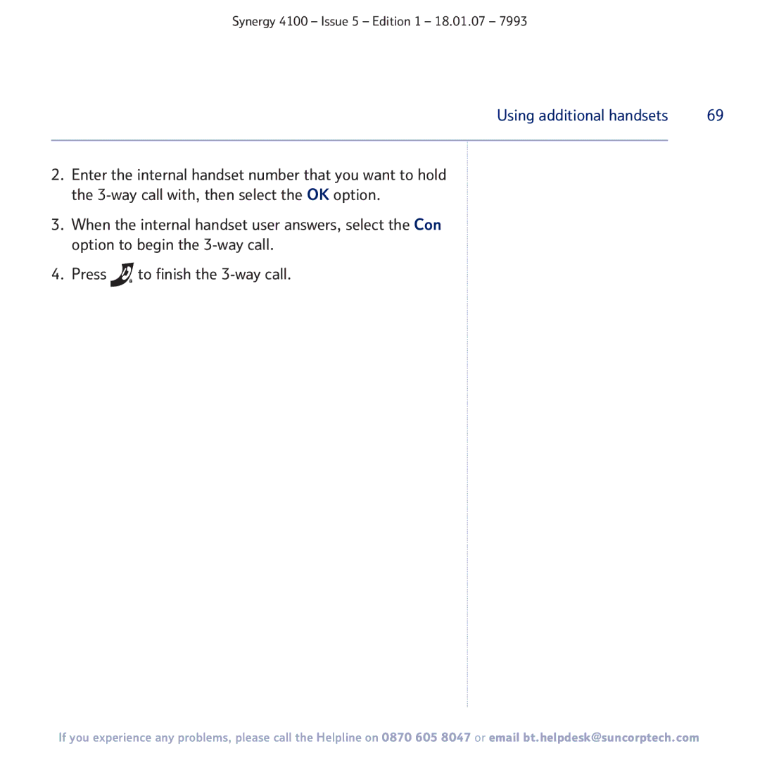 BT 4100 manual Using additional handsets 