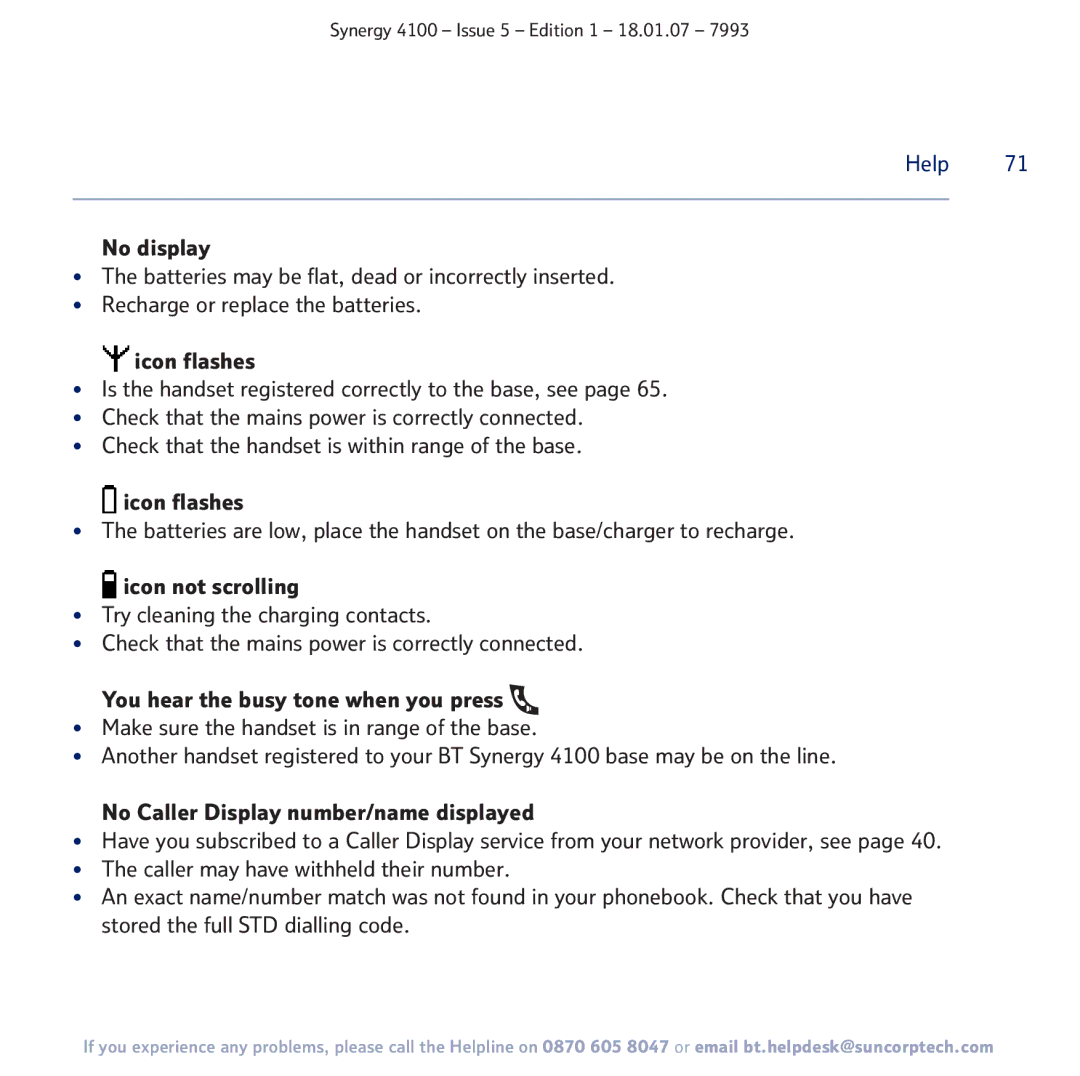 BT 4100 manual Help 