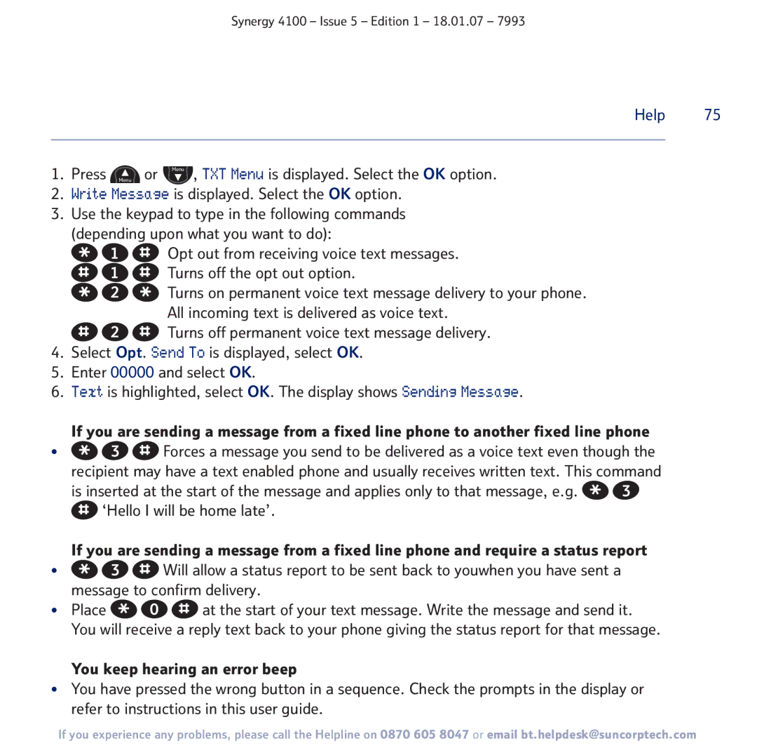 BT 4100 manual Help 