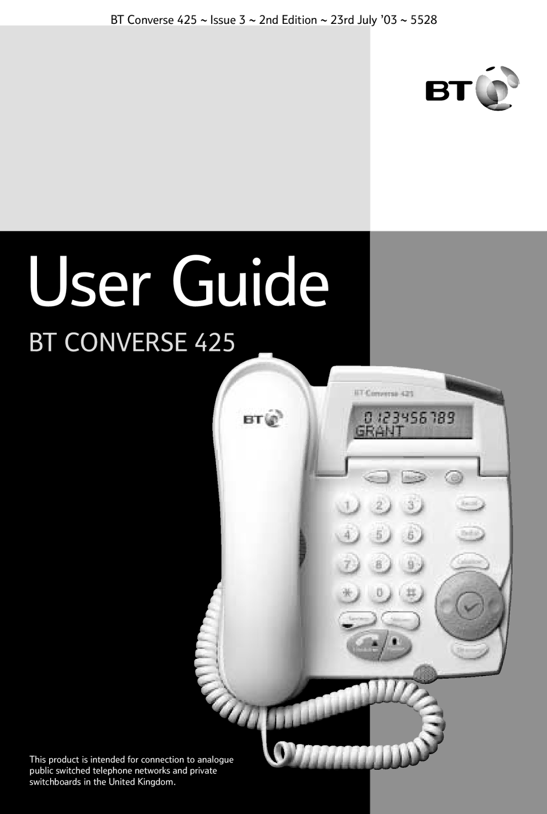 BT 425 manual User Guide 