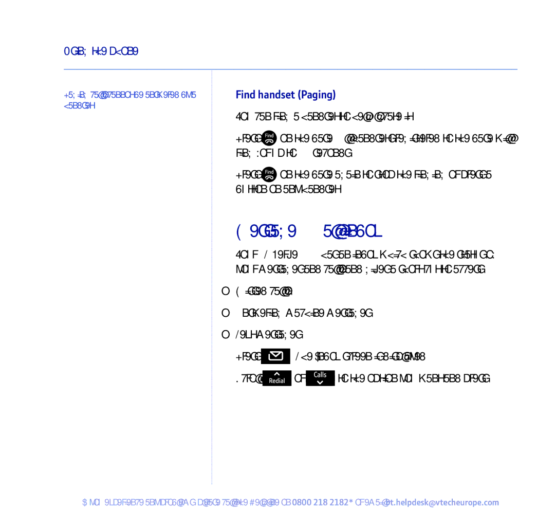 BT 450 manual Message & Call inbox, Find handset Paging 