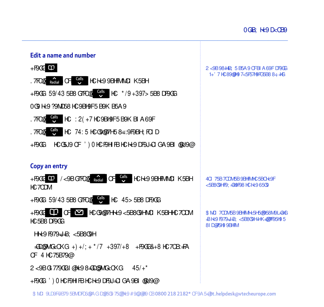 BT 450 manual Edit a name and number, Copy an entry 