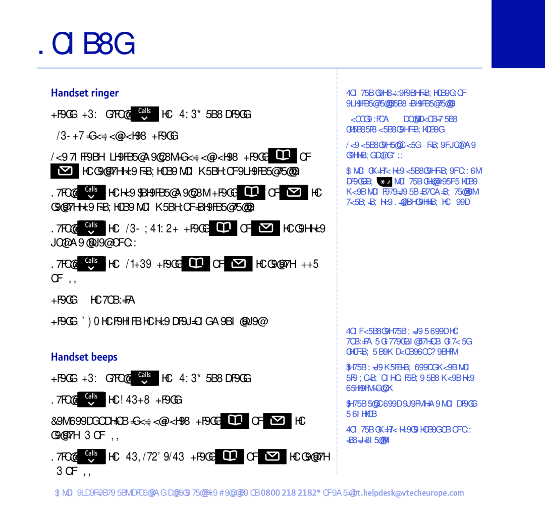 BT 450 manual Sounds, On or Off, Handset ringer, Handset beeps 