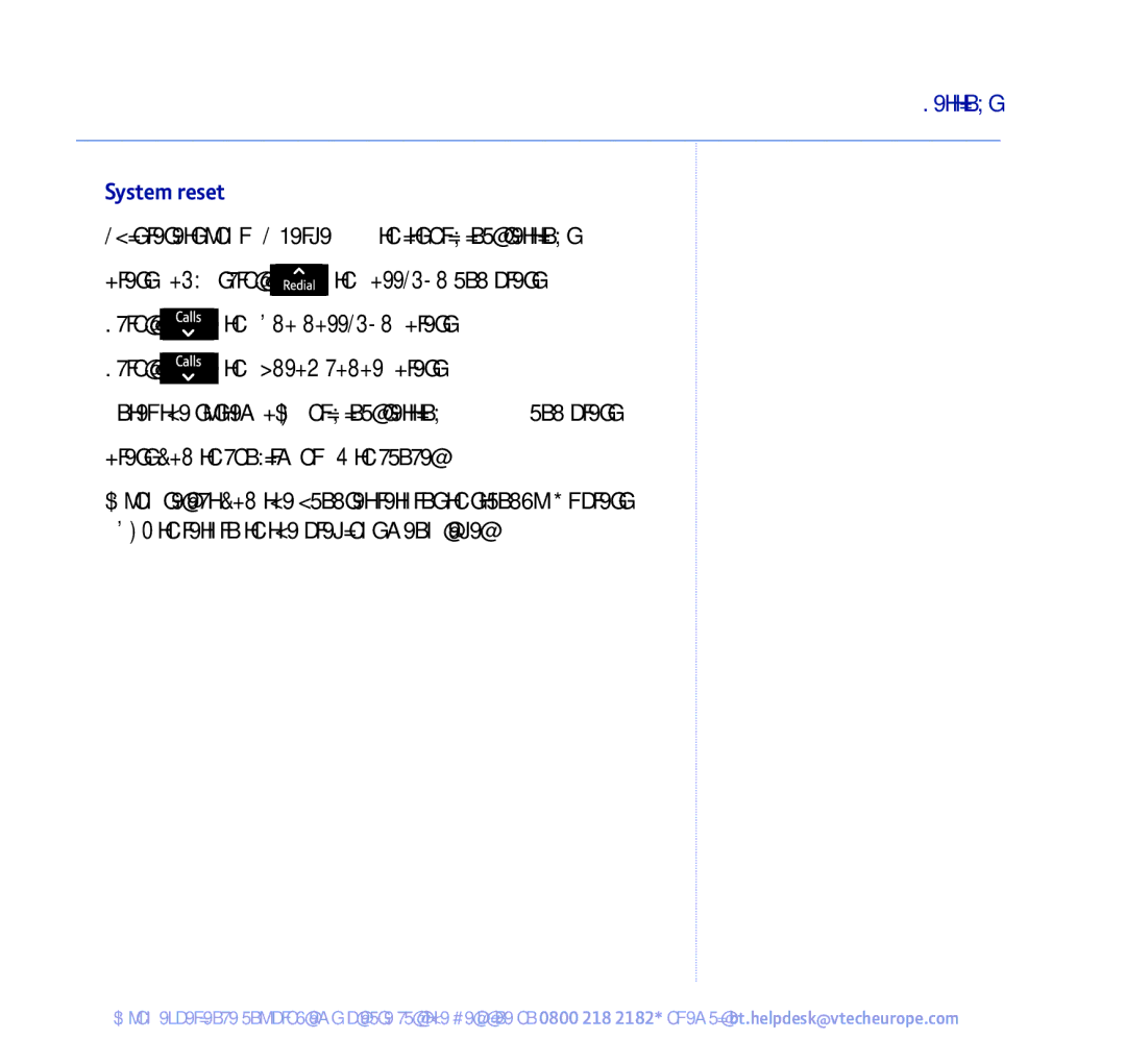 BT 450 manual System reset 