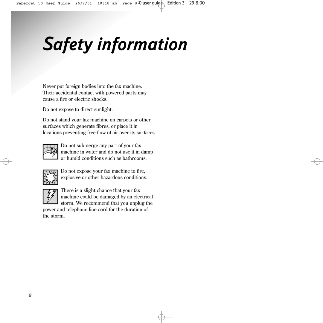 BT 50 manual Safety information 